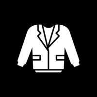 casaco glifo invertido ícone Projeto vetor