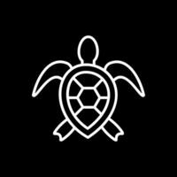 mar tartaruga linha invertido ícone Projeto vetor