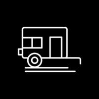 caravana linha invertido ícone Projeto vetor