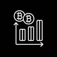 bitcoin gráfico linha invertido ícone Projeto vetor