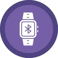 Bluetooth glifo vencimento círculo ícone Projeto vetor