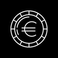 euro moeda linha invertido ícone Projeto vetor