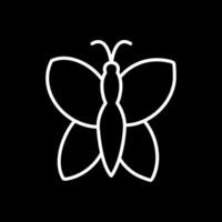 borboleta linha invertido ícone Projeto vetor