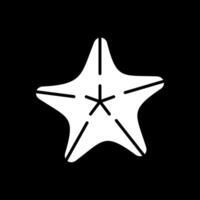 estrelas do mar glifo invertido ícone Projeto vetor