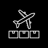 navio de ar linha invertido ícone Projeto vetor
