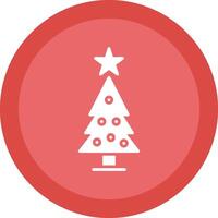 Natal árvore glifo vencimento círculo ícone Projeto vetor