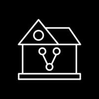 partilha casa linha invertido ícone Projeto vetor