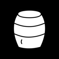 barril glifo invertido ícone Projeto vetor