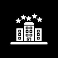 5 estrelas hotel glifo invertido ícone Projeto vetor