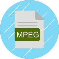 mpeg Arquivo formato plano círculo ícone Projeto vetor