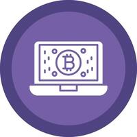 bitcoin ganhos glifo vencimento círculo ícone Projeto vetor