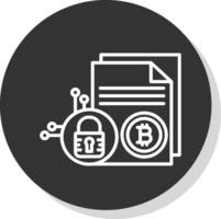 bitcoin tecnologia glifo vencimento círculo ícone Projeto vetor