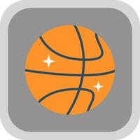 basquetebol plano volta canto ícone Projeto vetor