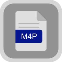 m4p Arquivo formato plano volta canto ícone Projeto vetor