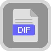 dif Arquivo formato plano volta canto ícone Projeto vetor