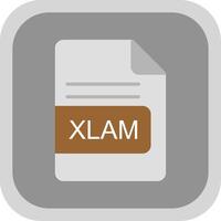 xlam Arquivo formato plano volta canto ícone Projeto vetor