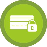 crédito cartão segurança glifo vencimento círculo ícone Projeto vetor