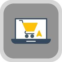 conectados círculo multi círculo compras plano volta canto ícone Projeto vetor