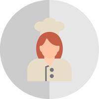 chefe de cozinha plano escala ícone Projeto vetor