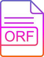 orf Arquivo formato linha gradiente ícone Projeto vetor
