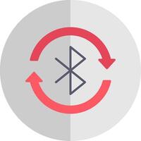 Bluetooth plano escala ícone Projeto vetor