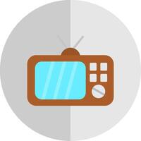 televisão plano escala ícone Projeto vetor