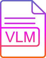 vlm Arquivo formato linha gradiente ícone Projeto vetor