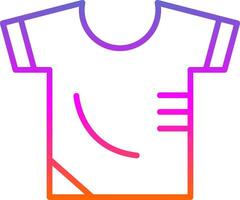 camisa linha gradiente ícone Projeto vetor