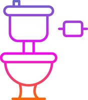 banheiro linha gradiente ícone Projeto vetor