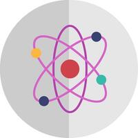 átomo plano escala ícone Projeto vetor