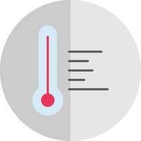 temperatura quente plano escala ícone Projeto vetor