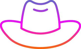 vaqueiro chapéu linha gradiente ícone Projeto vetor