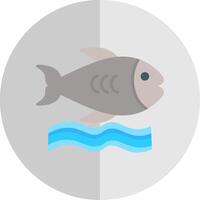 peixe plano escala ícone Projeto vetor