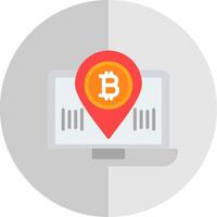 bitcoin localização plano escala ícone Projeto vetor