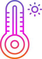 termômetro linha gradiente ícone Projeto vetor
