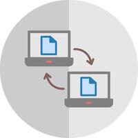 dados partilha plano escala ícone Projeto vetor