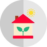 ecológico casa plano escala ícone Projeto vetor