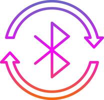 Bluetooth linha gradiente ícone Projeto vetor