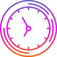 relógio linha gradiente ícone Projeto vetor