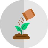 fertilizar a plantas plano escala ícone Projeto vetor