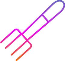 garfo linha gradiente ícone Projeto vetor