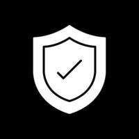 proteção glifo invertido ícone Projeto vetor