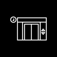 elevador linha invertido ícone Projeto vetor