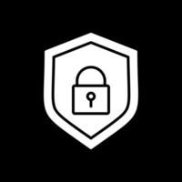 base de dados proteção glifo invertido ícone Projeto vetor