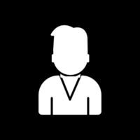 pessoa avatar glifo invertido ícone Projeto vetor