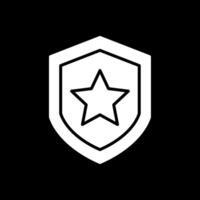 escudo glifo invertido ícone Projeto vetor