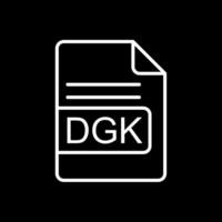 dgk Arquivo formato linha invertido ícone Projeto vetor