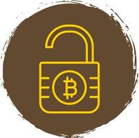 inseguro bitcoin linha gradiente ícone Projeto vetor