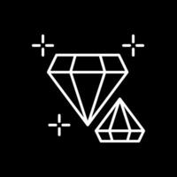 diamante linha invertido ícone Projeto vetor