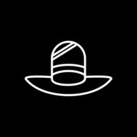 chapéu linha invertido ícone Projeto vetor